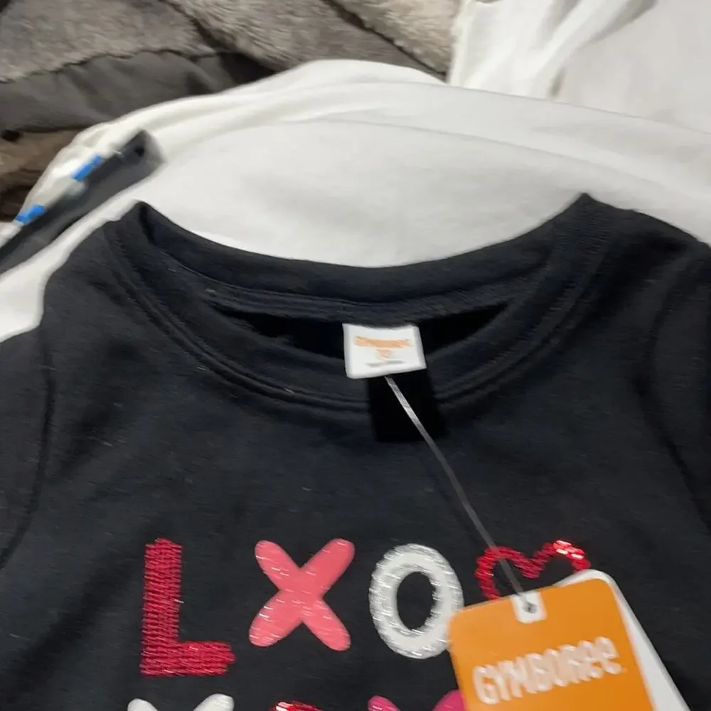 Gymboree 4 black ❌⭕️ sweatshirt NWT